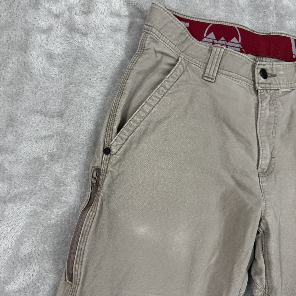 Wrangler Pants Mens 30x32 ATG All Terrain Gear Beige Canvas Utility Gusset Trail - Picture 8 of 16
